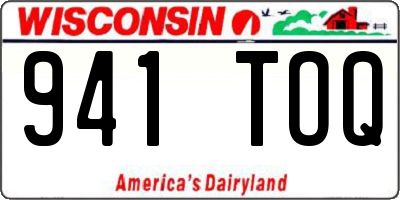 WI license plate 941TOQ