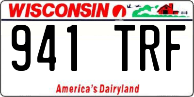 WI license plate 941TRF