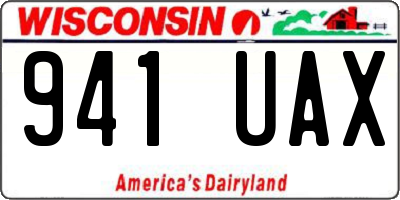 WI license plate 941UAX