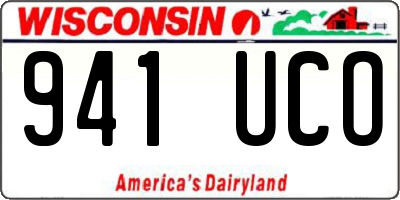 WI license plate 941UCO