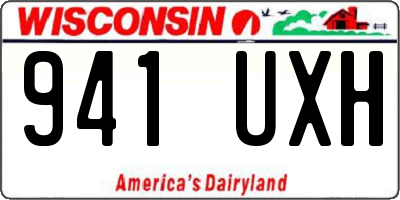 WI license plate 941UXH