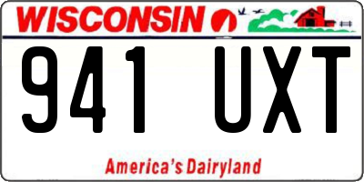 WI license plate 941UXT