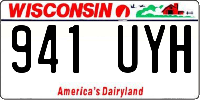 WI license plate 941UYH