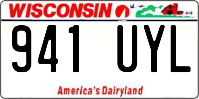 WI license plate 941UYL