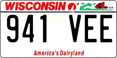 WI license plate 941VEE