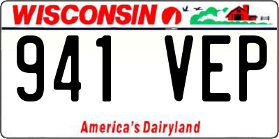 WI license plate 941VEP