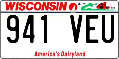 WI license plate 941VEU