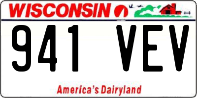 WI license plate 941VEV