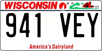 WI license plate 941VEY