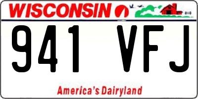 WI license plate 941VFJ