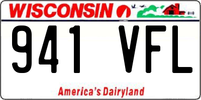 WI license plate 941VFL