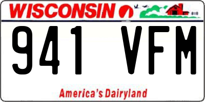 WI license plate 941VFM