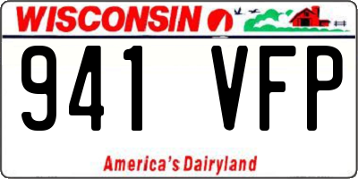 WI license plate 941VFP
