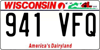 WI license plate 941VFQ