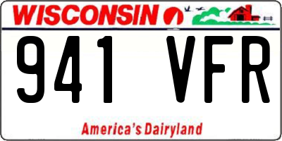 WI license plate 941VFR