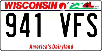 WI license plate 941VFS