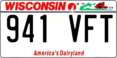 WI license plate 941VFT