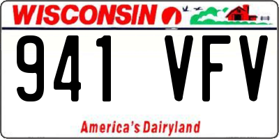 WI license plate 941VFV
