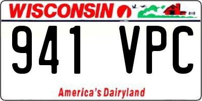 WI license plate 941VPC