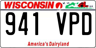 WI license plate 941VPD