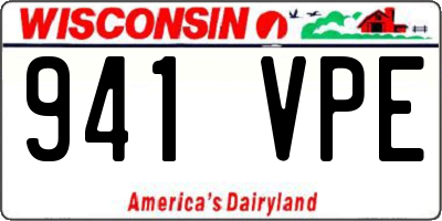 WI license plate 941VPE