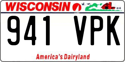 WI license plate 941VPK