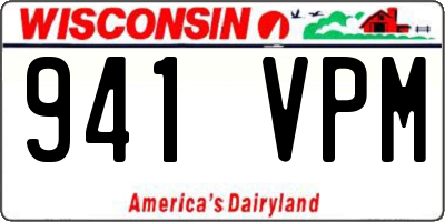 WI license plate 941VPM