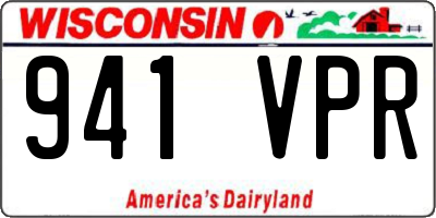 WI license plate 941VPR