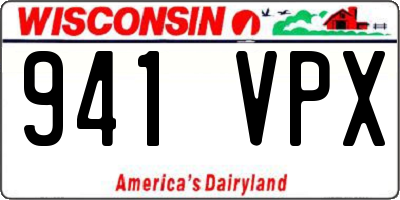 WI license plate 941VPX