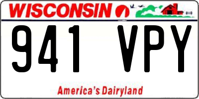WI license plate 941VPY