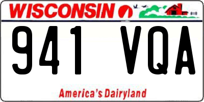 WI license plate 941VQA