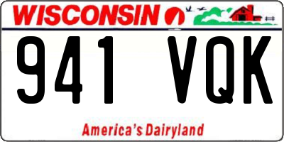 WI license plate 941VQK