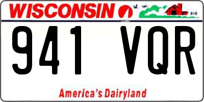 WI license plate 941VQR