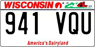WI license plate 941VQU