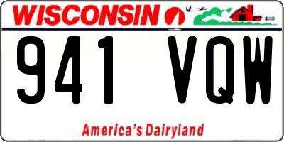 WI license plate 941VQW