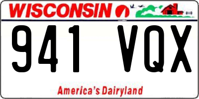 WI license plate 941VQX