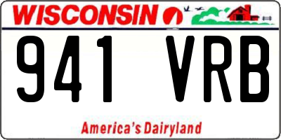 WI license plate 941VRB