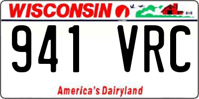 WI license plate 941VRC