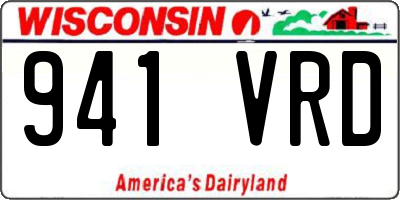 WI license plate 941VRD