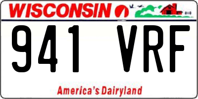 WI license plate 941VRF