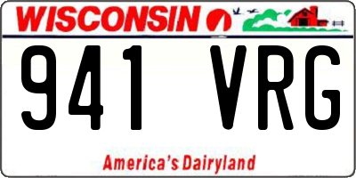 WI license plate 941VRG