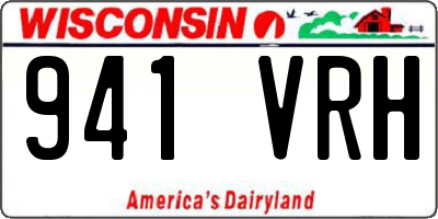WI license plate 941VRH