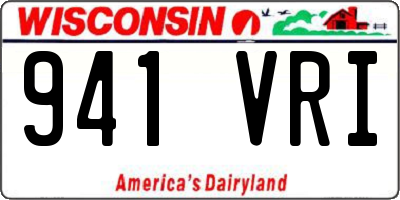 WI license plate 941VRI