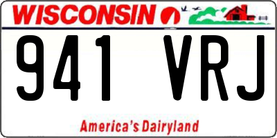 WI license plate 941VRJ