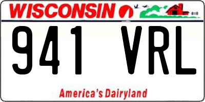 WI license plate 941VRL