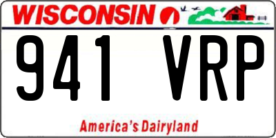 WI license plate 941VRP