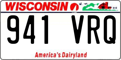 WI license plate 941VRQ