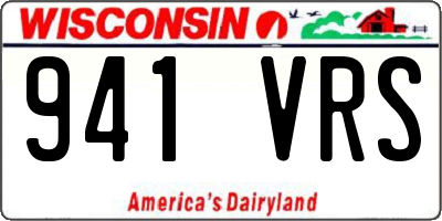 WI license plate 941VRS
