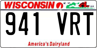 WI license plate 941VRT