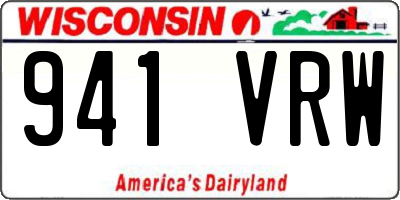 WI license plate 941VRW
